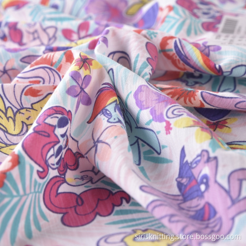 CVC Single Jersey Fabric Custom Printing Fleece Fabric
